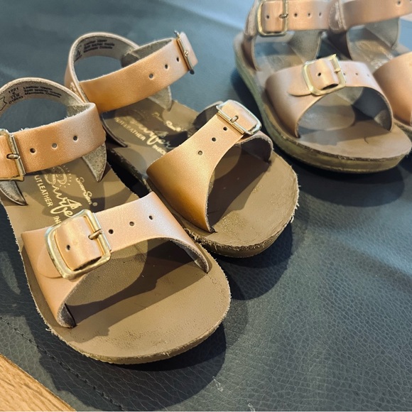 Sun-San Surfer H&L - Toddler – Salt Water Sandals Two pair sun saltwater rose gold sandals (great for twins)!
